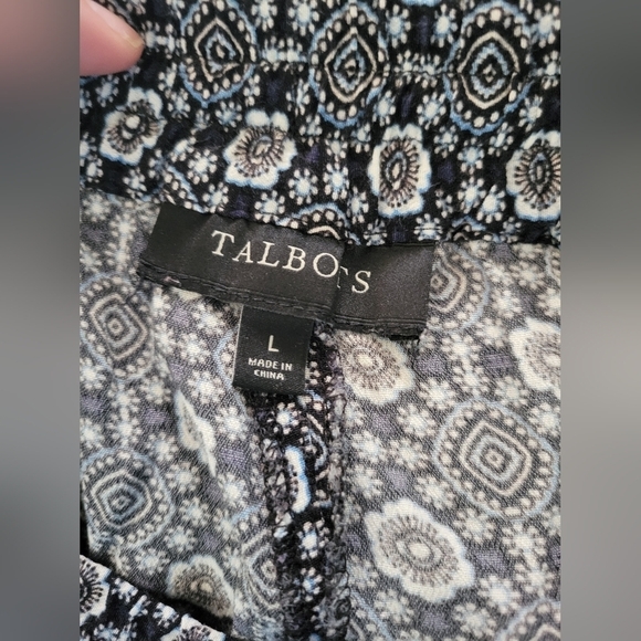 Talbots Women's 100% Rayon Detailed Pull on Pants Size Large - Picture 4 of 6